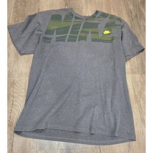 Mens‎ Nike Y2K Spellout T Shirt Grey Green Size Large